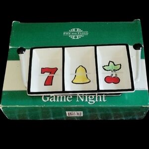 Fitz and Floyd Game Night Tray - Black and White